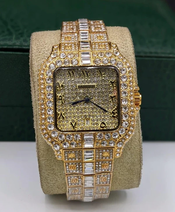 Arabic Diamond Watch For Men's